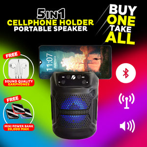 Portable Bluetooth Speaker w/ free items